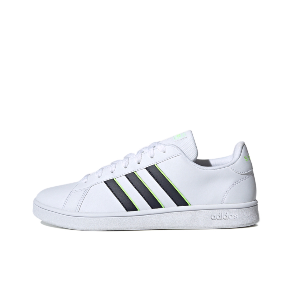 推荐商品：adidas NEO Grand Court 板鞋 防滑耐磨减震透气休闲复古时尚防水轻运动 低帮/白色/黑色