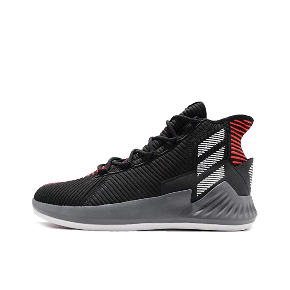 推荐商品：adidas D Rose 9 篮球鞋 缓震回弹防滑耐磨轻便透气实战 Core Black/Cloud White/Scarlet 黑红白