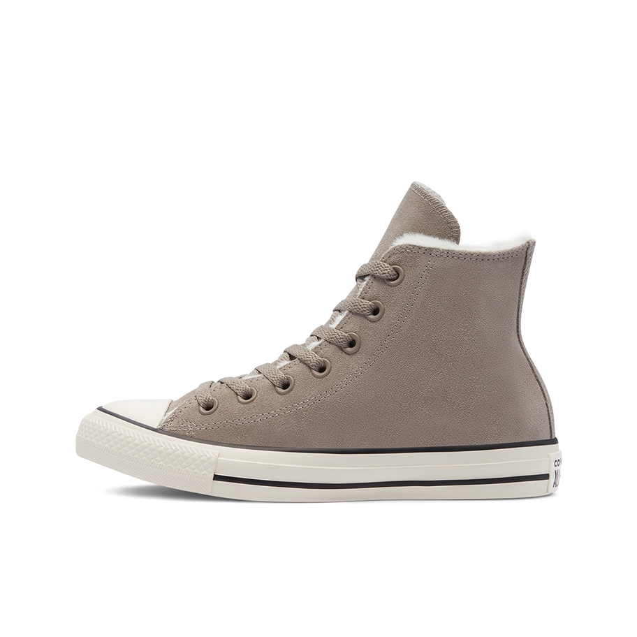 推荐商品：Converse/匡威 Chuck Taylor All Star 帆布鞋 常青款轻便防滑耐磨百搭复古圆头减震贴合高帮 加绒/灰粽