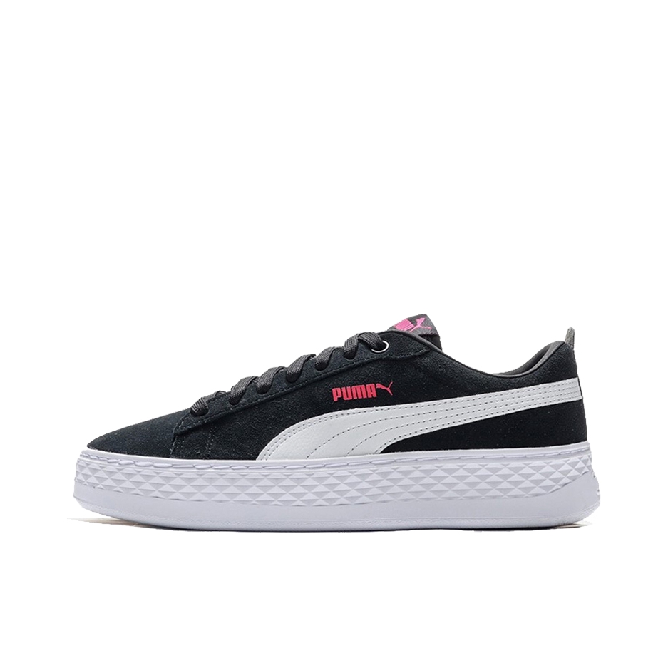 推荐商品：Puma/彪马 Smash Platform 松糕鞋 板鞋 防滑耐磨舒适透气轻便百搭复古圆头包裹性 Black/White 黑白/粉标