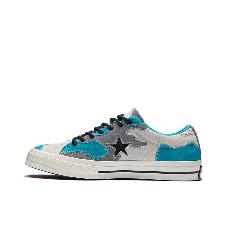推荐商品：Converse/匡威 One Star 翻毛皮 防滑 复古 星星鞋 板鞋 蓝灰迷彩