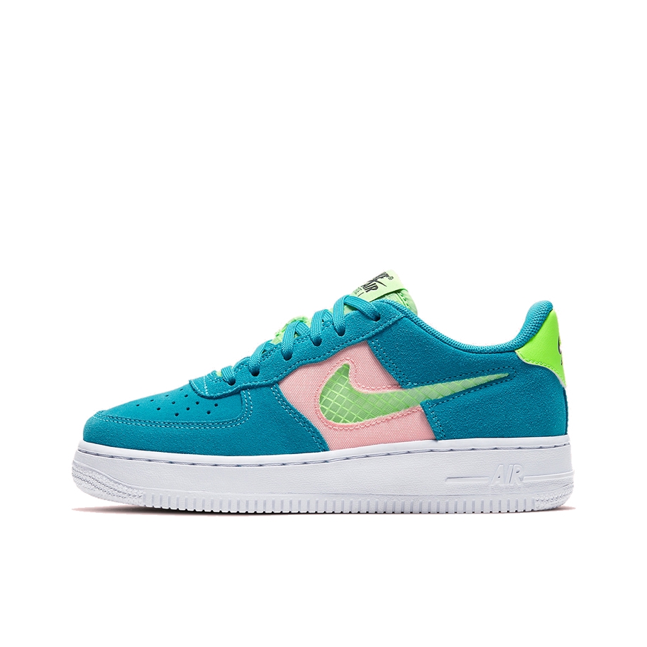 推荐商品：Nike Air Force 1 空军一号 板鞋 轻便舒适百搭耐磨防滑复古 Blue/Pink/Green 蓝粉绿/翻毛皮