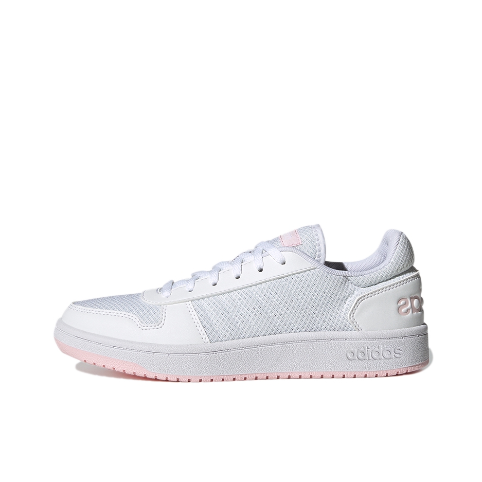 推荐商品：adidas Hoops 2.0 板鞋 简约百搭复古透气轻便舒适防滑耐磨圆头轻运动 白/粉