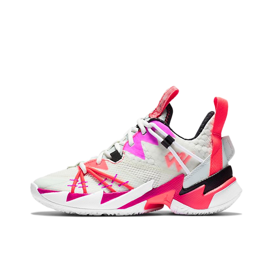 推荐商品：Jordan Why Not Zer0.3 威少3 篮球鞋 透气减震回弹防滑耐磨实战 GS/白色/粉红