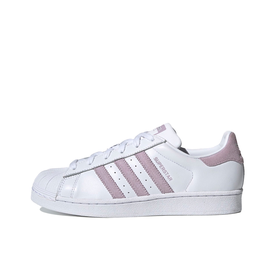 推荐商品：【宋雨琦同款】 adidas Originals Superstar 板鞋 轻便贝壳头薄底舒适百搭耐磨复古 White/Grey/Pink 白色/灰粉
