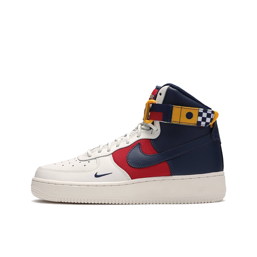 推荐商品：Nike Air Force 1 空军一号 板鞋 轻便舒适百搭耐磨防滑复古 Lv8 Sail/Navy Red GS/高帮/世界杯