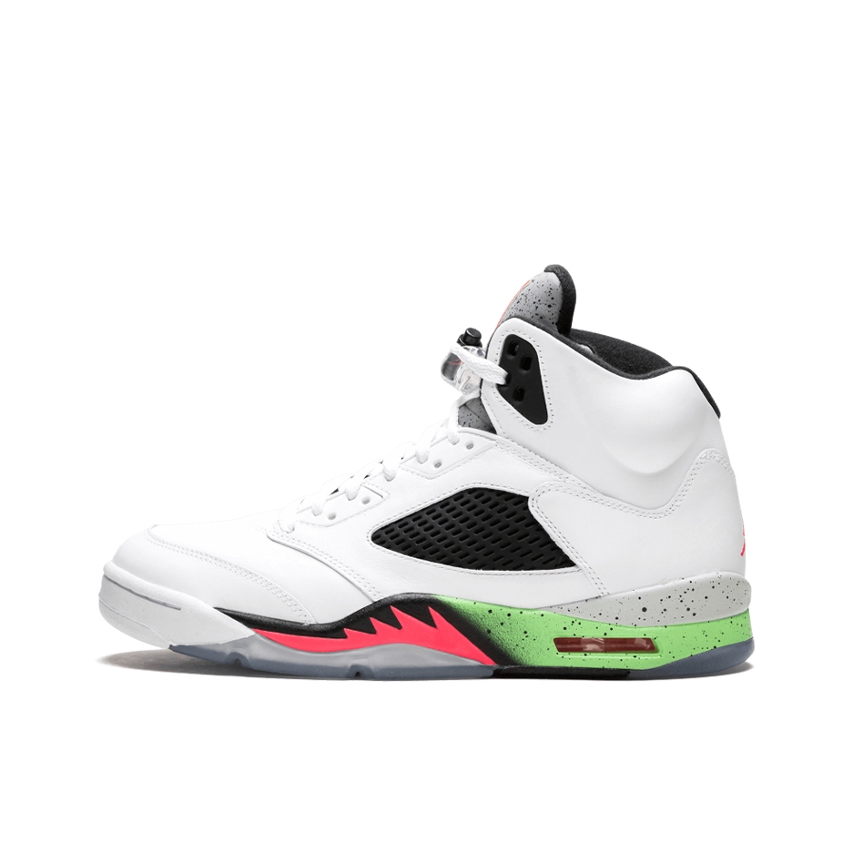 推荐商品：Air Jordan 5 运动休闲鞋 复古潮流透气防滑耐磨缓震实战支撑包裹性 Poison Green 毒液