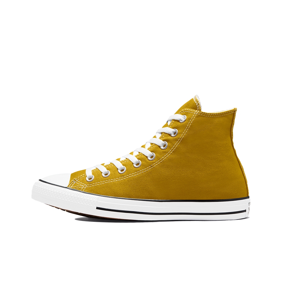 推荐商品：Converse/匡威 Chuck Taylor All Star 帆布鞋 常青款轻便防滑耐磨百搭复古圆头减震贴合高帮 暗柠檬黄绿