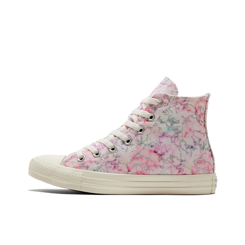 推荐商品：Converse/匡威 Chuck Taylor All Star 帆布鞋 常青款轻便防滑耐磨百搭复古圆头减震贴合高帮 粉色/大理石印花
