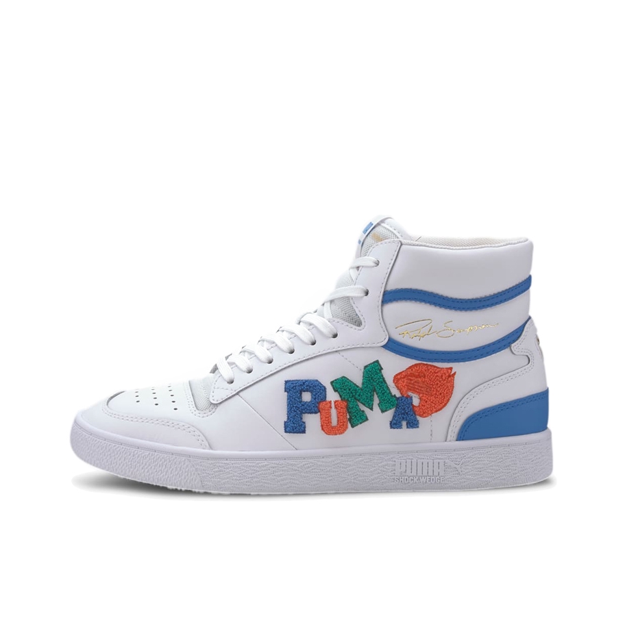 推荐商品：Puma/彪马 Ralph Sampson 板鞋 经典复古防滑耐磨减震透气防水垫 白色/绒毛字母