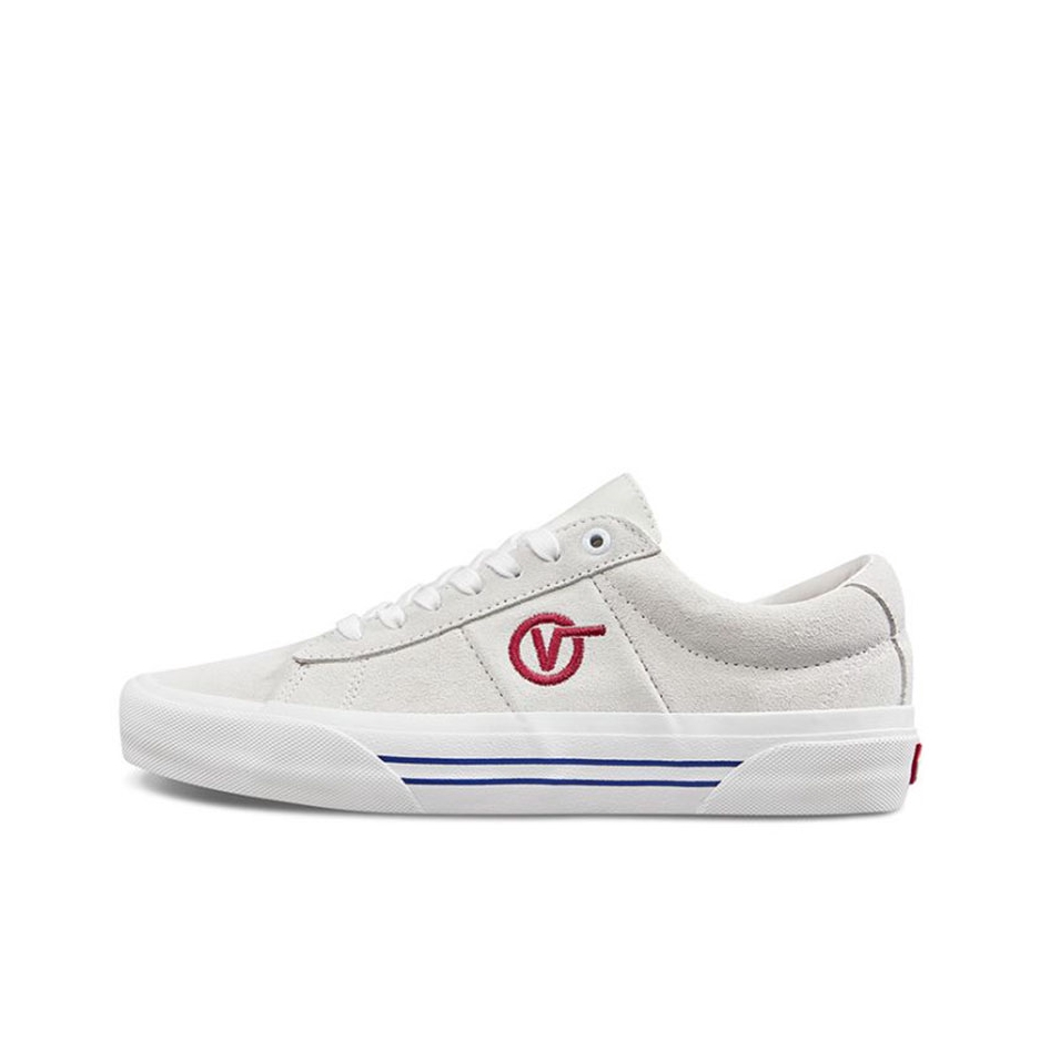 推荐商品：Vans/范斯 Sid Pro 板鞋 防滑耐磨轻便透气舒适百搭复古 Marshmallow/Racing Red 米白色
