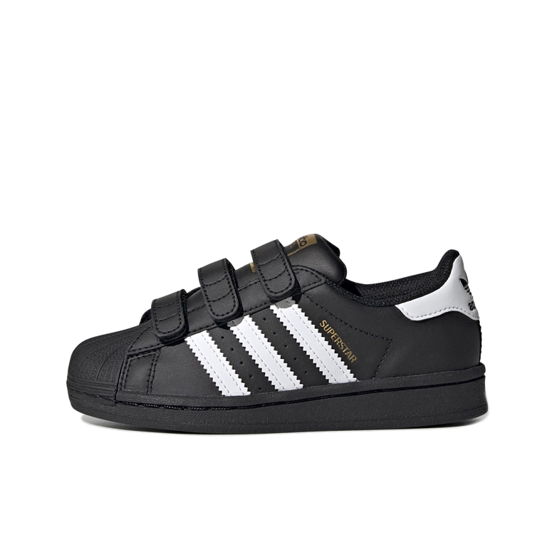 推荐商品：adidas Originals Superstar 贝壳头 魔术贴 板鞋儿童 婴童/黑色/白色