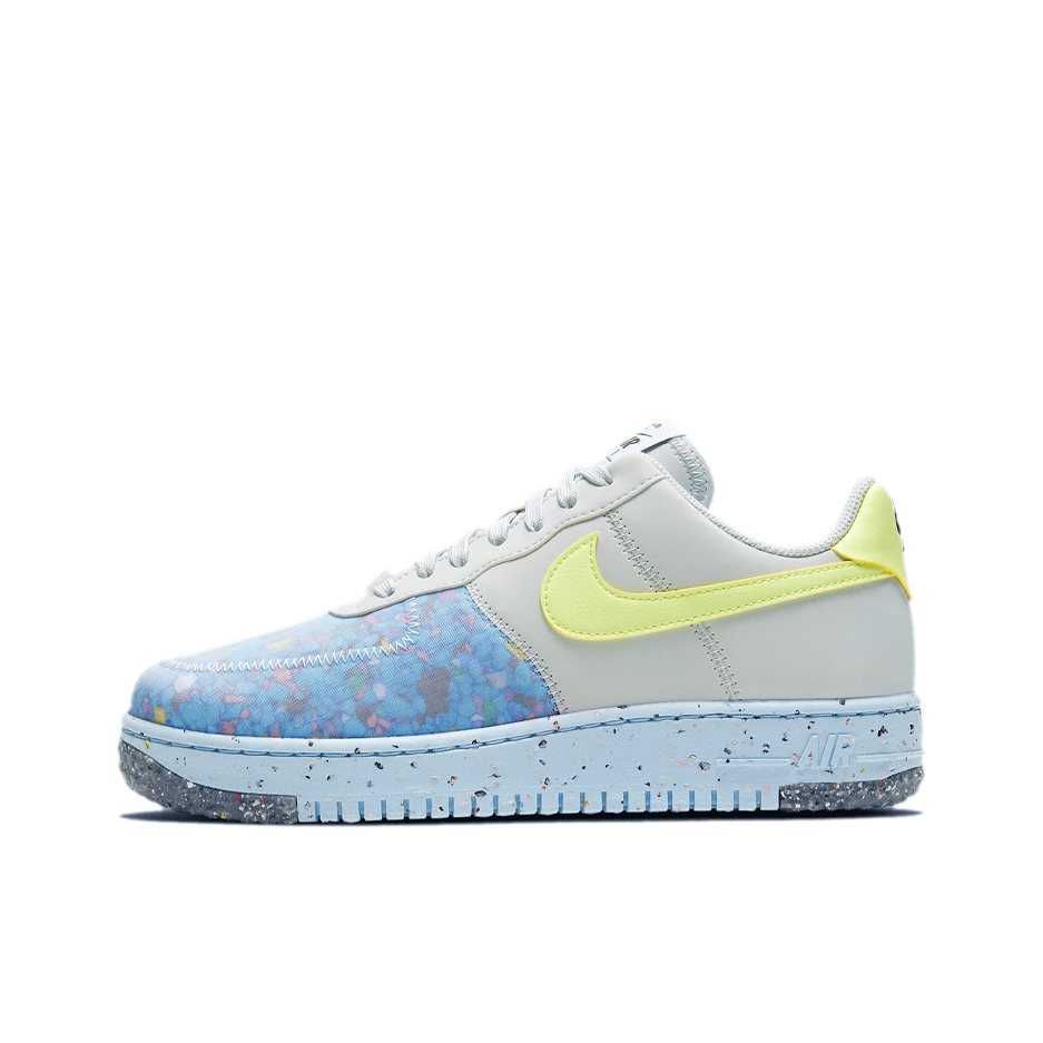 推荐商品：Nike Air Force 1 空军一号 板鞋 轻便舒适百搭耐磨防滑复古 Crater Foam 女款/低帮/环保材质/黄蓝拼接