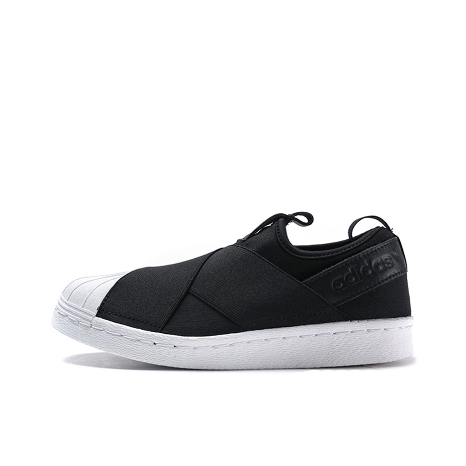 推荐商品：adidas Originals Superstar Slip On 板鞋 贝壳头经典轻便透气防滑耐磨一脚蹬运动休闲低帮贴合 Black White 黑白/白舌标