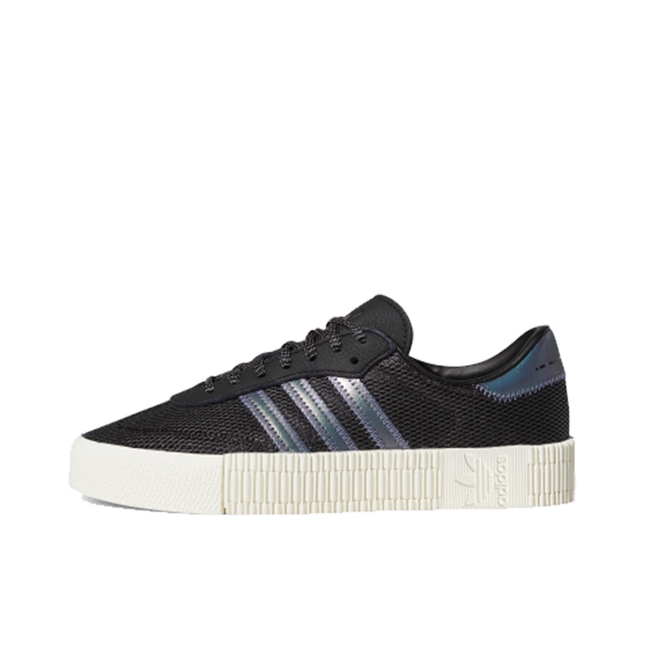 推荐商品：adidas Originals Sambarose 板鞋 防滑耐磨复古运动防水包裹性 Core Black/Hi-Res Yellow 黑色
