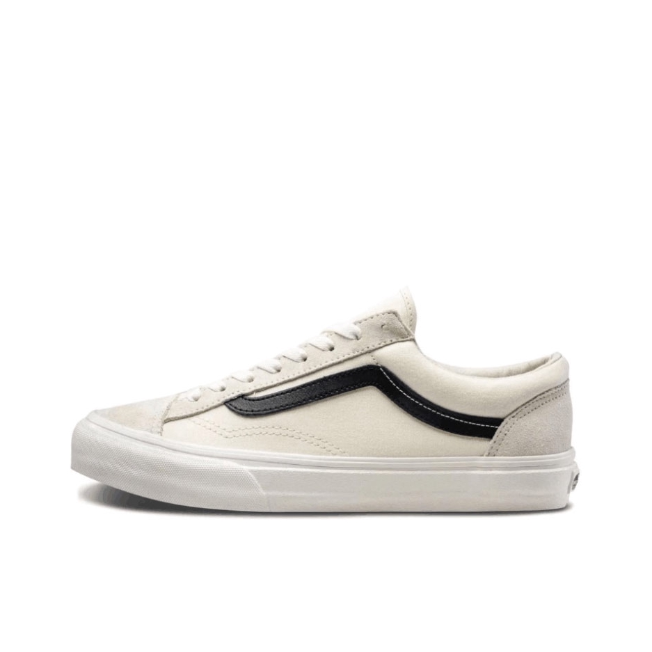推荐商品：Vans/范斯 Style 36 滑板鞋 板鞋 舒适轻便防滑耐磨复古百搭帆布拼接防水运动 Marshmallow, Black 灰黑麂皮