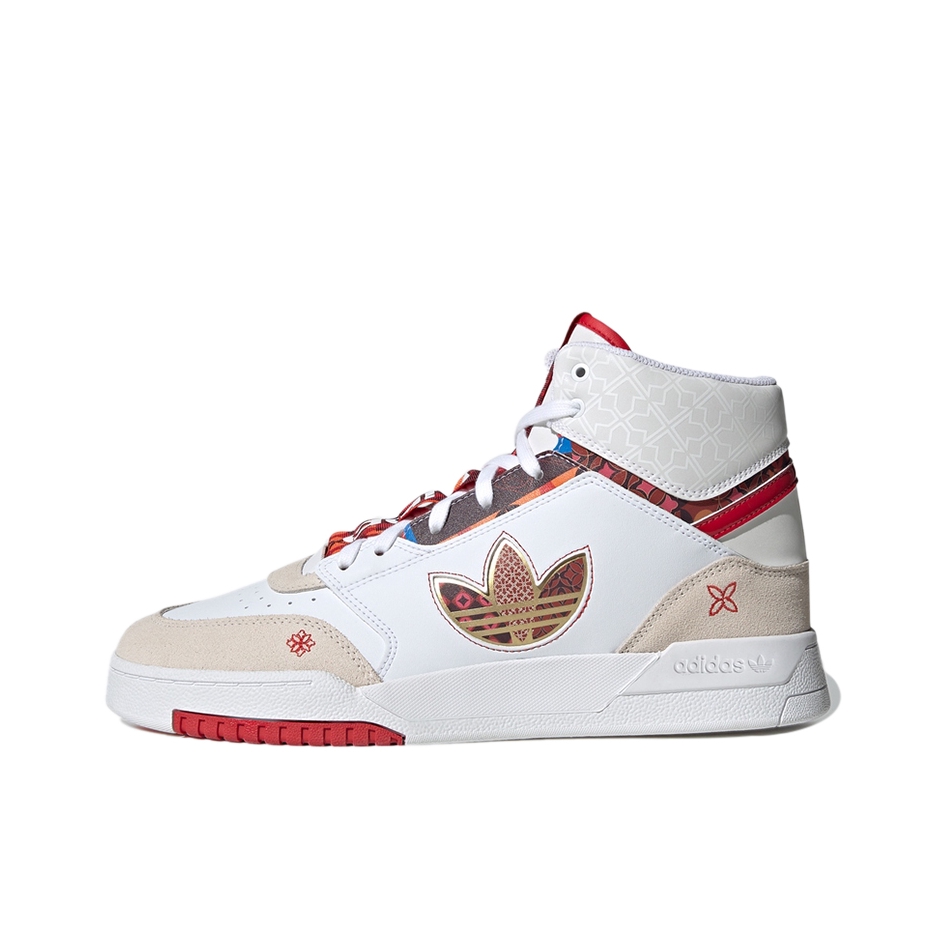 推荐商品：adidas Originals Drop Step 板鞋 复古耐磨透气舒适百搭 CNY 虎年限定/红色/白红