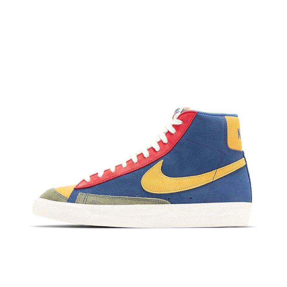 推荐商品：Nike Blazer 板鞋 经典复古防滑舒适百搭 VNTG WE Suede 海军蓝/玫红/黄色