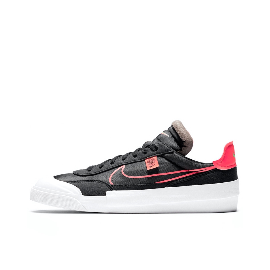 推荐商品：Nike Drop Type 运动休闲鞋 解构时尚复古防滑耐磨舒适轻便拼接 黑色/红勾