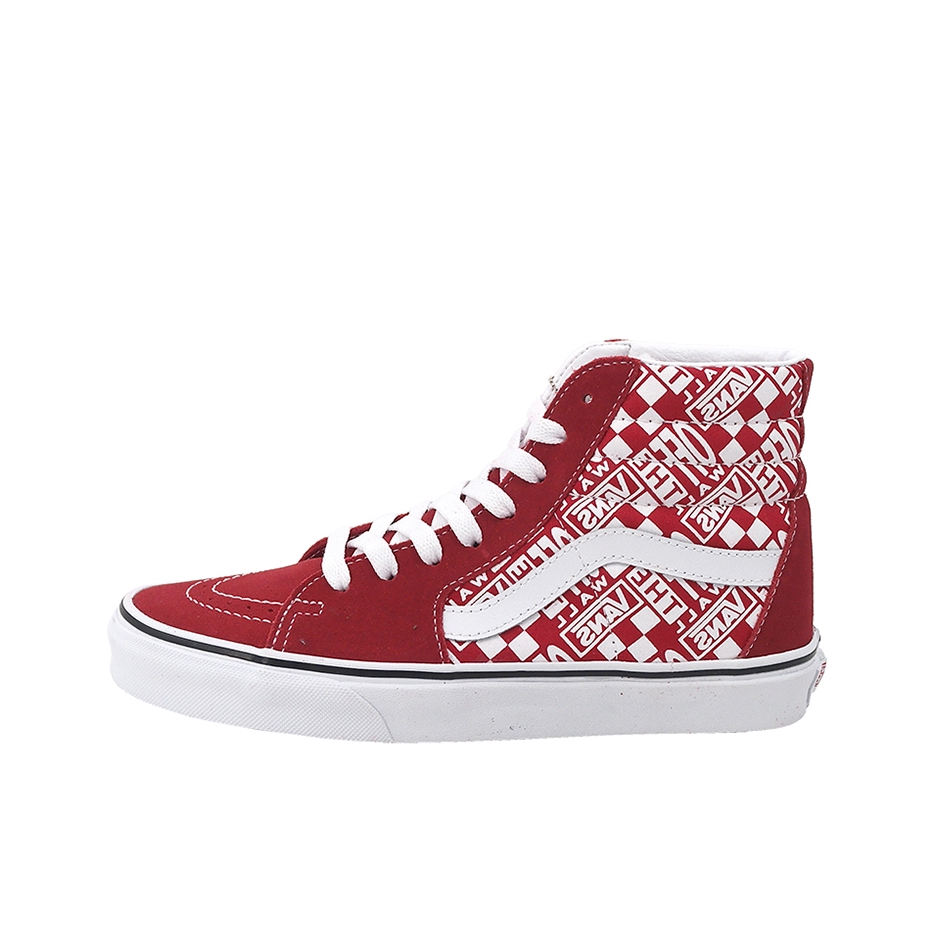 推荐商品：Vans/范斯 SK8-Hi 板鞋 潮流经典拼接复古街头厚底 红白印花
