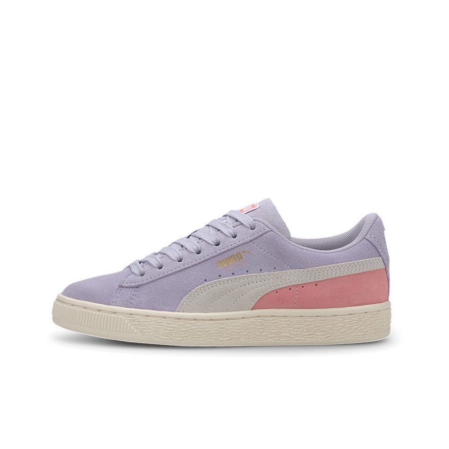 推荐商品：Puma/彪马 Suede Classic 面包鞋 板鞋 舒适百搭防滑耐磨轻便透气复古低帮圆头 淡紫色/牡丹红