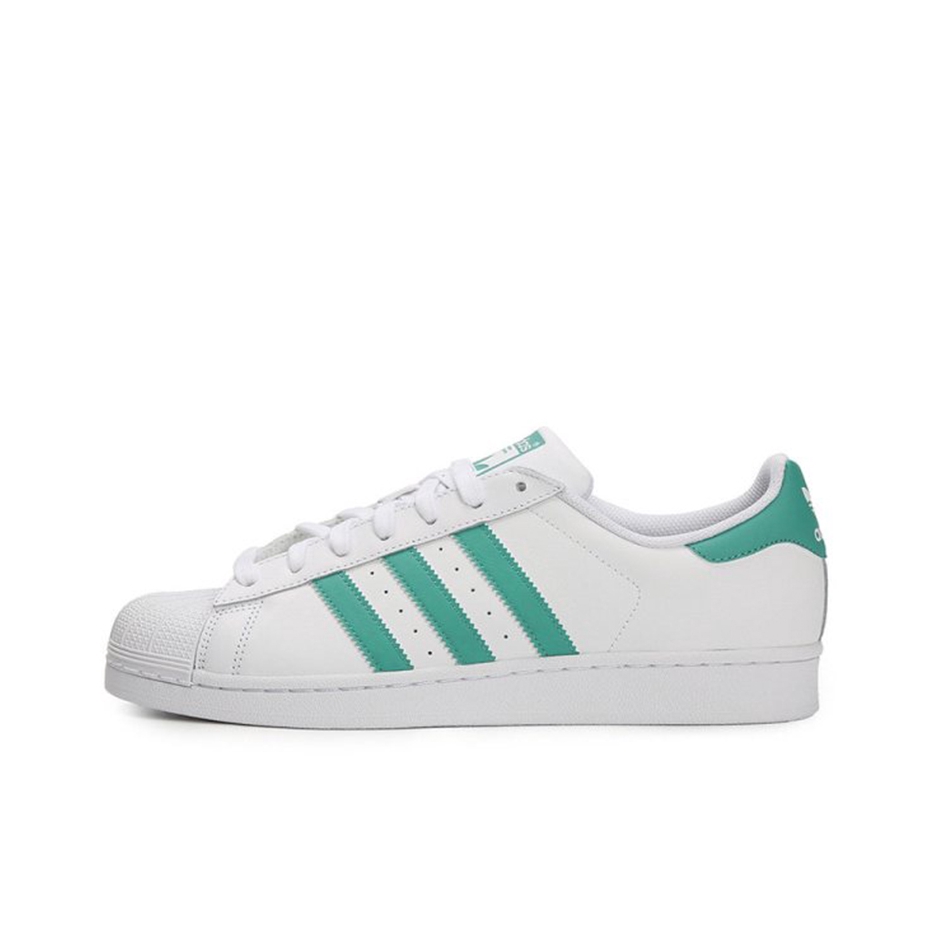 推荐商品：【宋雨琦同款】 adidas Originals Superstar 板鞋 轻便贝壳头薄底舒适百搭耐磨复古 White/Green 白/草绿