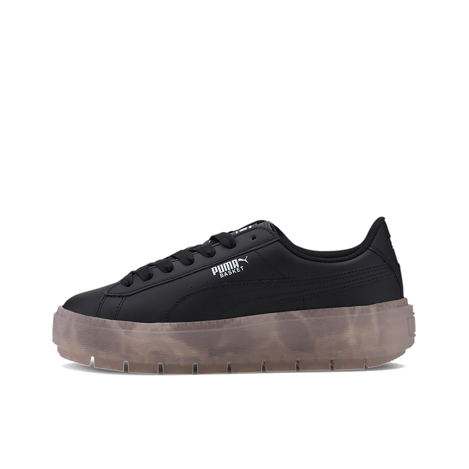 推荐商品：Puma/彪马 Platform Trace 运动休闲鞋 潮流复古圆头松糕底 黑色/豹纹底