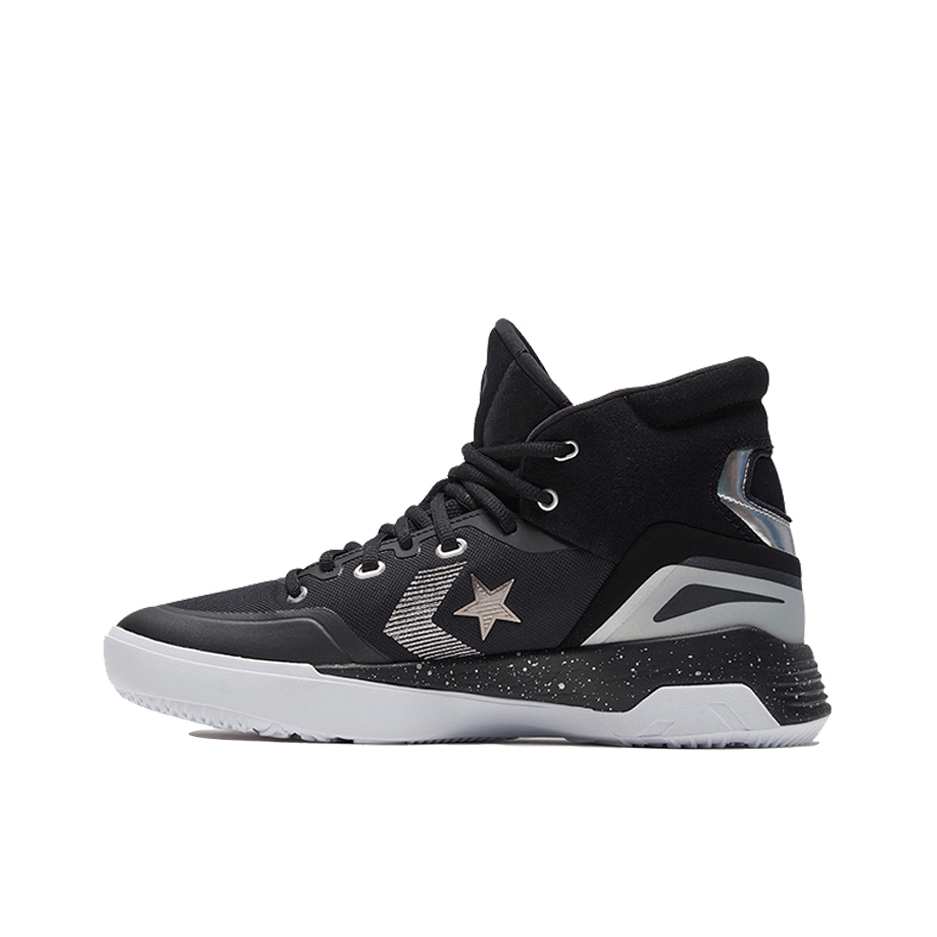 推荐商品：Converse/匡威 G4 时尚潮流 防滑耐磨 休闲缓震 舒适实战 网布透气 圆头 合成革织物 篮球鞋 Black Silver 黑白灰