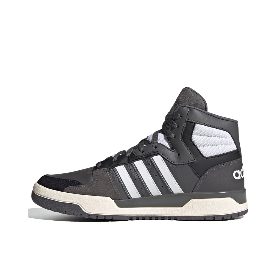 推荐商品：adidas neo Entrap 板鞋 防滑耐磨舒适透气复古防水美式校园风少年感圆头平跟 白色/灰色