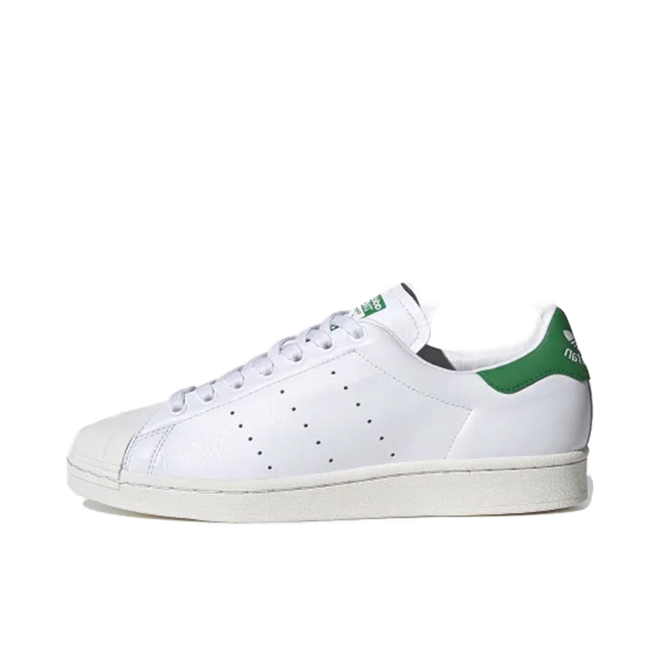 推荐商品：【宋雨琦同款】 adidas Originals Superstar 板鞋 轻便贝壳头薄底舒适百搭耐磨复古 白色/绿尾