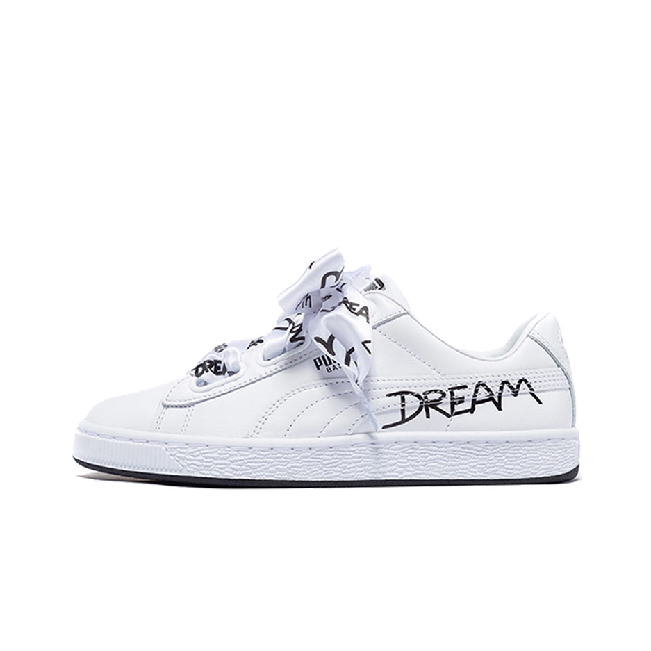 推荐商品：Puma/彪马 Basket Heart 板鞋 复古百搭舒适轻便耐磨防滑运动休闲蝴蝶结 Black/White 白色/字母