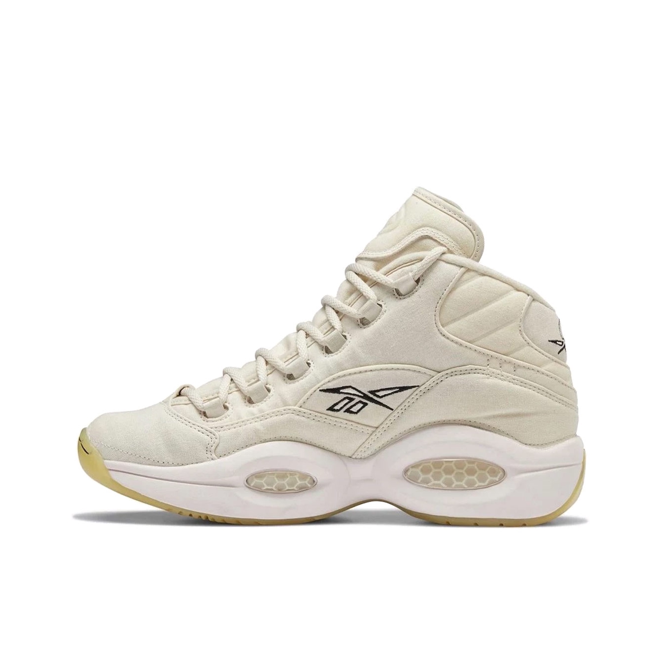 推荐商品：Reebok/锐步 Question 复古 减震 防滑耐磨 实战 透气 运动 包裹性 篮球鞋 Halloween 撕撕乐/石膏白/冰川粉