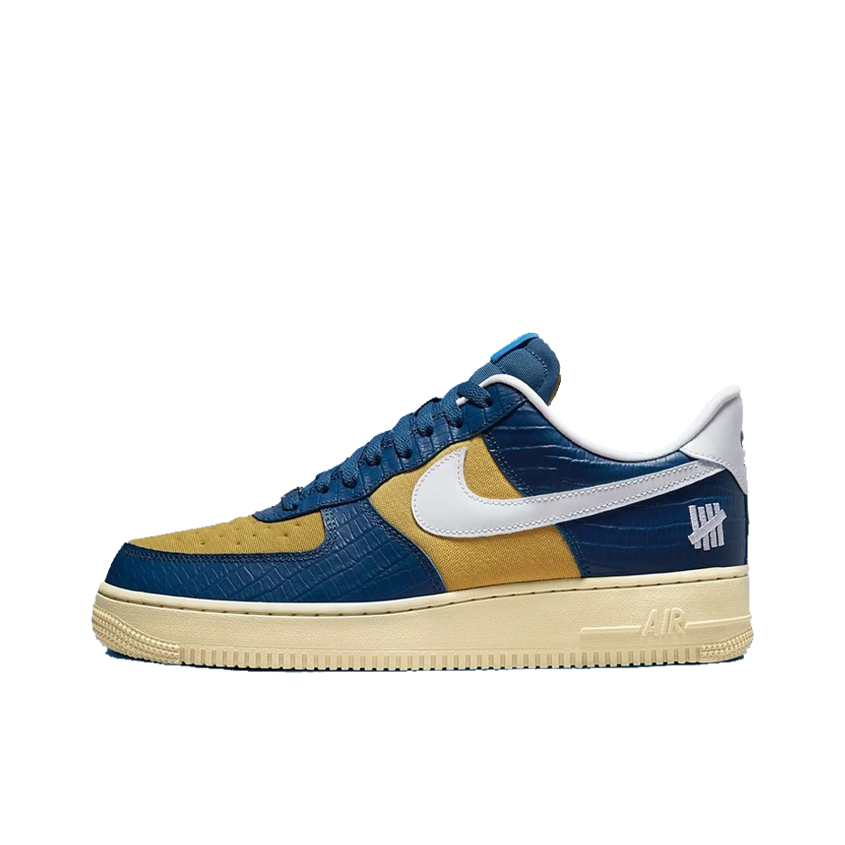 Nike Air Force 1 低帮/Undefeated联名/蓝黄/鳄鱼纹
