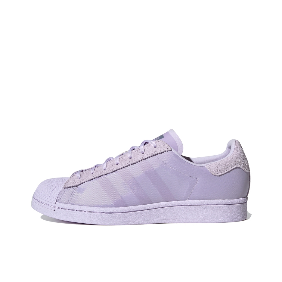 推荐商品：【宋雨琦同款】 adidas Originals Superstar 板鞋 轻便贝壳头薄底舒适百搭耐磨复古 浅紫/黑色