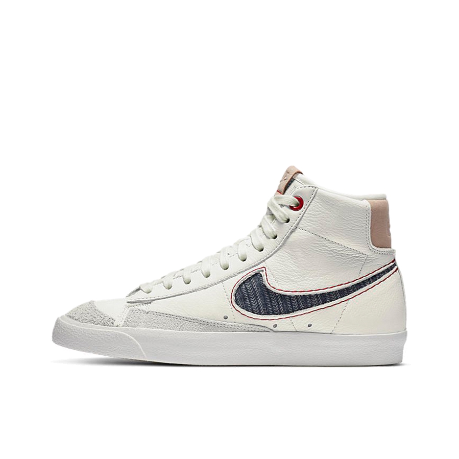 推荐商品：Nike Blazer 板鞋 经典复古防滑舒适百搭 Denham联名/中帮/米白/灰色