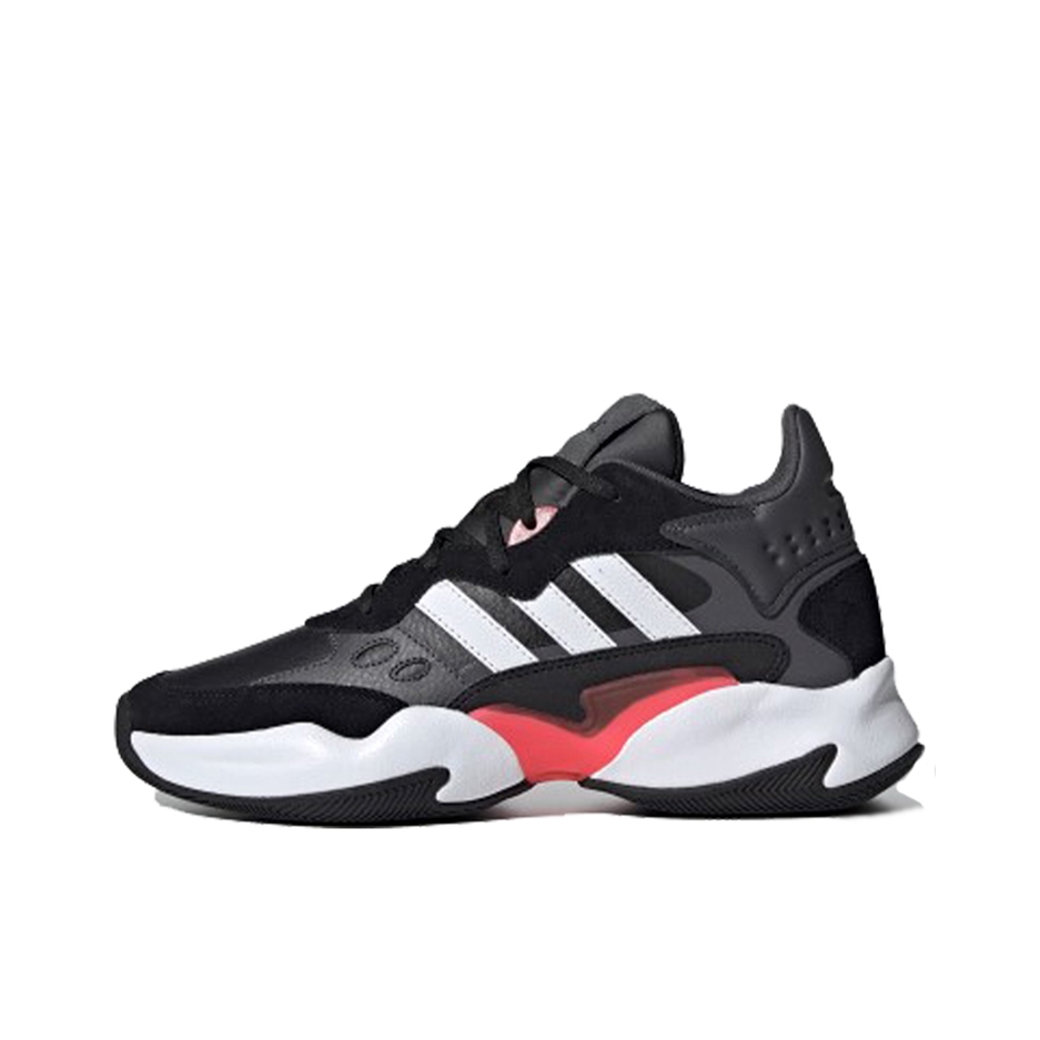 推荐商品：adidas Street Spirit 2 复古时尚 网布透气 防滑耐磨 轻便缓震 运动休闲鞋 黑红白