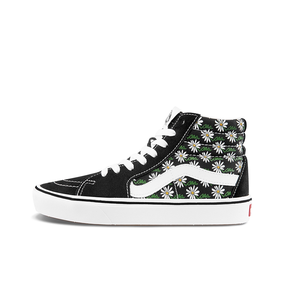 推荐商品：Vans/范斯 SK8-Hi 板鞋 潮流经典拼接复古街头厚底 黑色/小雏菊