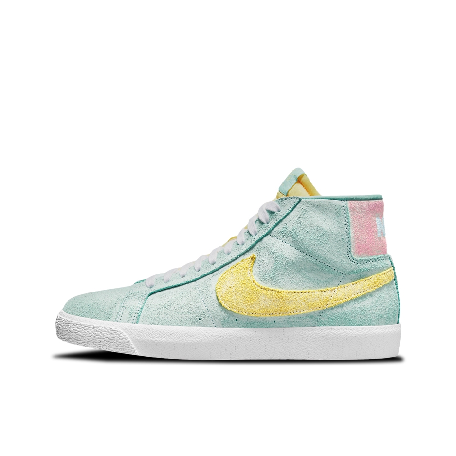 推荐商品：Nike SB Blazer Zoom 滑板鞋 板鞋 拼接时尚复古防滑耐磨透气运动休闲舒适百搭 Faded 浅绿/淡黄/浅粉