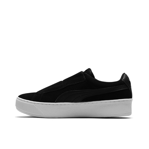 推荐商品：Puma/彪马 Vikky Platform 蕾哈娜 松糕鞋 板鞋 轻便防滑耐磨厚底增高休闲复古抗摩擦 Black/White 黑白绑带