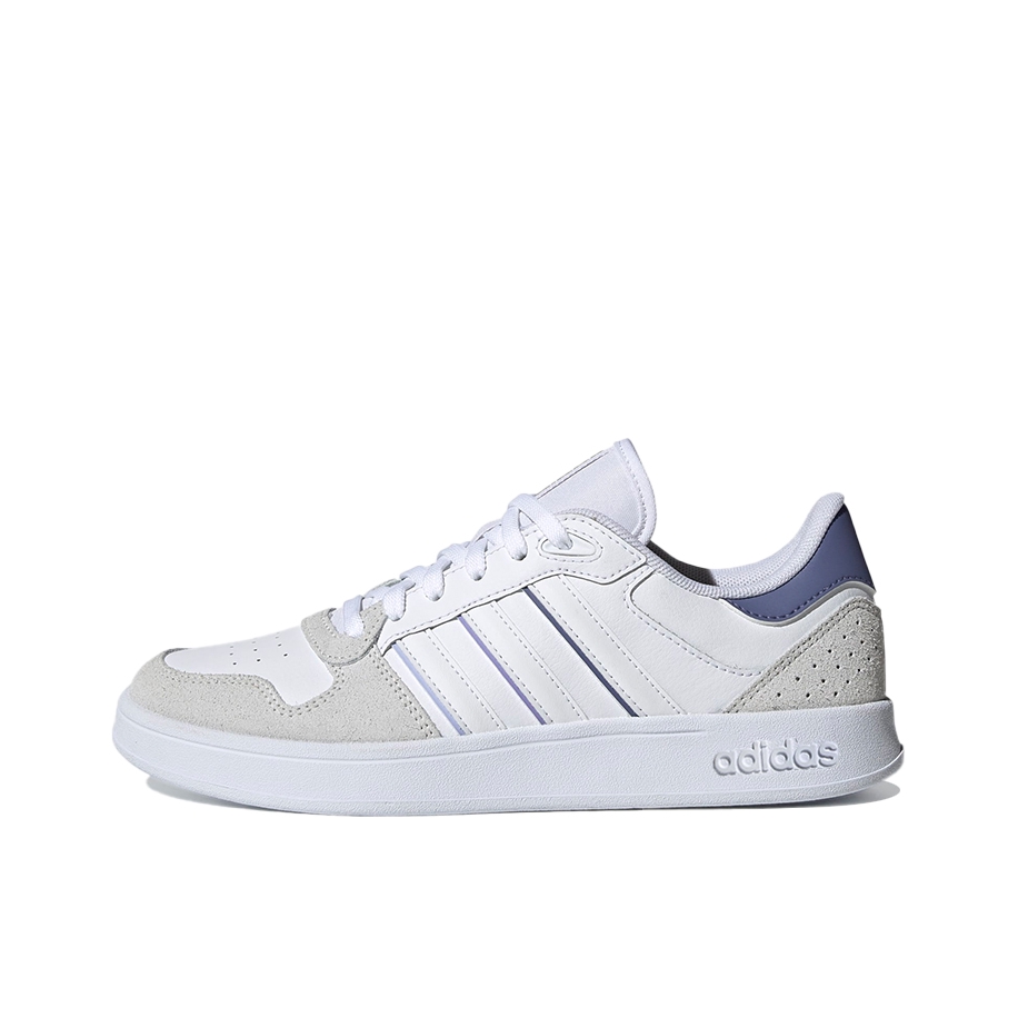 推荐商品：adidas Breaknet Plus 板鞋 防滑耐磨舒适百搭缓震透气复古轻运动 白色/蓝色/灰色