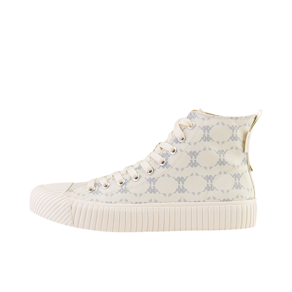 推荐商品：Kappa 高帮 舒适软底 休闲百搭 帆布鞋 K0BY5VS09D 鹭羽白/迷幻灰