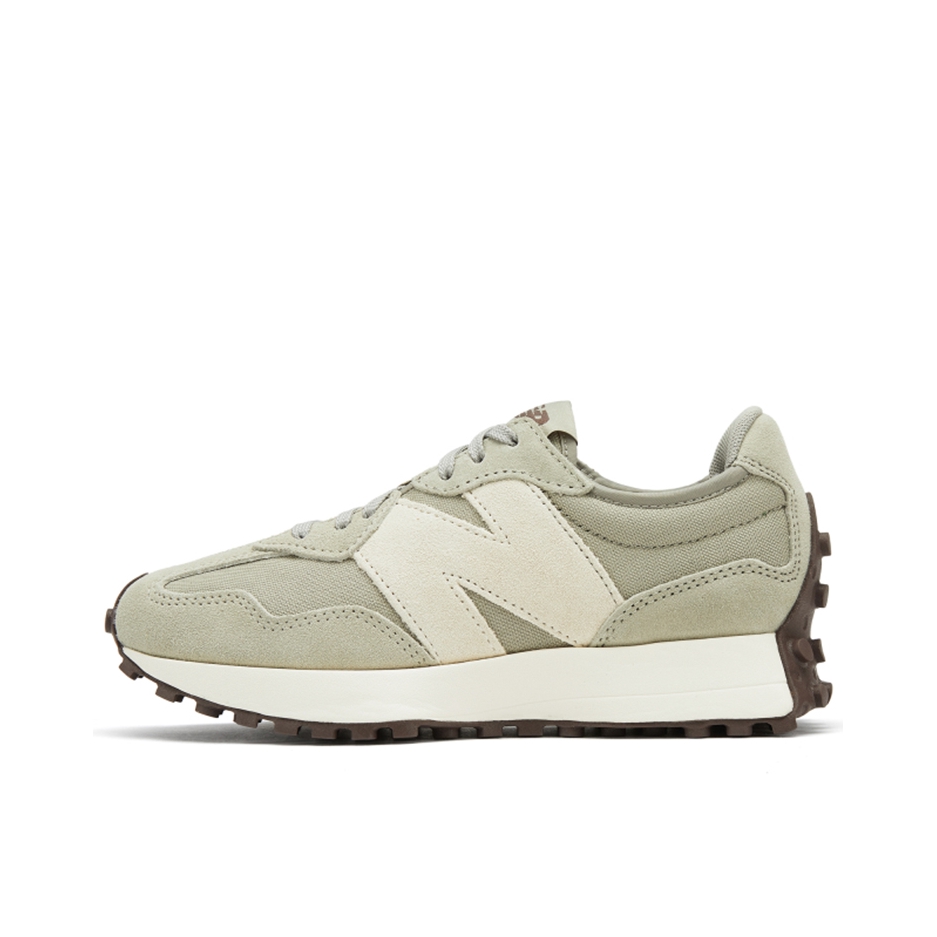 推荐商品：【IU同款】 New Balance 327 跑鞋 舒适复古防滑耐磨休闲透气减震拼接运动防水织物慢跑圆头 橡木灰/海盐白