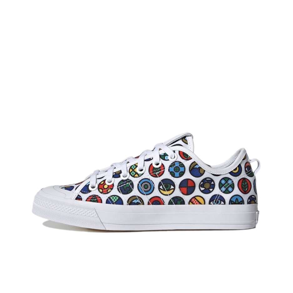 推荐商品：adidas Originals Nizza 经典复古 包裹性 轻便透气 防滑 增高 厚度 舒适 耐磨 帆布鞋 Craig & Karl联名/白色/黑色/蓝色