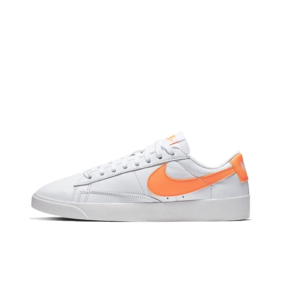 推荐商品：Nike Blazer 板鞋 经典复古防滑舒适百搭 White/Orange 白橙 Low