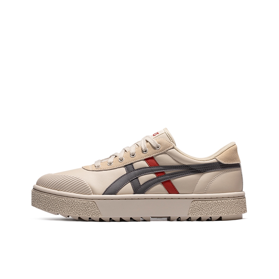 推荐商品：Asics/亚瑟士 Court Trail 复古百搭 耐磨防滑 休闲透气 时尚 厚底 运动 情侣 合成革圆头 帆布鞋 灰色/深灰色