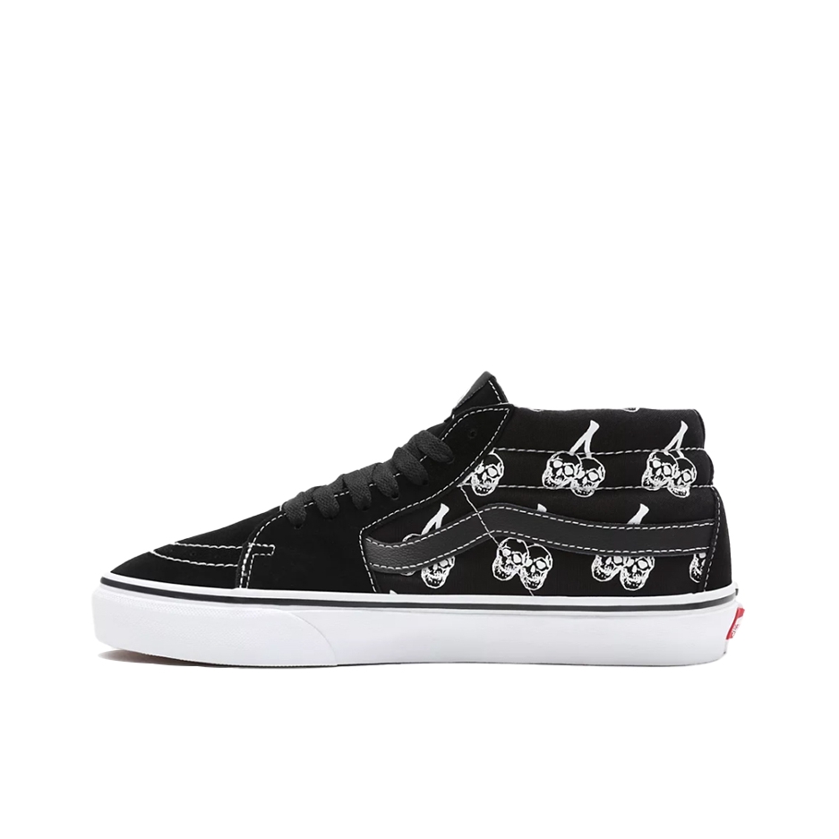 推荐商品：Vans/范斯 SK8-Mid 板鞋 潮流拼接复古百搭防滑耐磨 黑色/骷髅