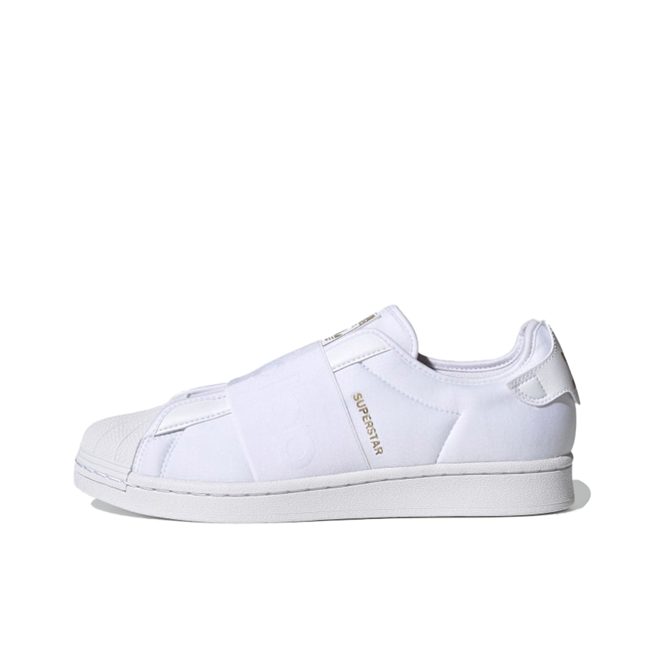 推荐商品：adidas Originals Superstar Slip On 板鞋 贝壳头经典轻便透气防滑耐磨一脚蹬运动休闲低帮贴合 白色/金属金