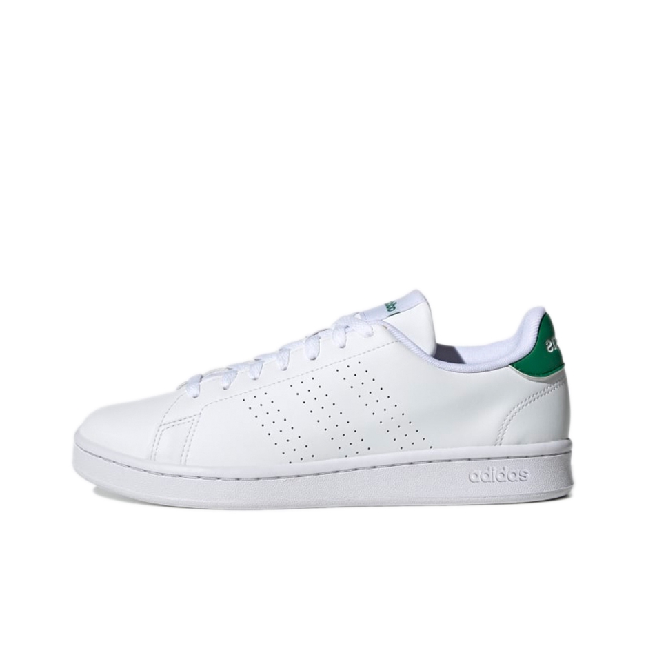 推荐商品：adidas NEO Advantage 板鞋 复古舒适百搭轻便透气防滑耐磨时尚轻运动包裹性 White/Green 绿尾