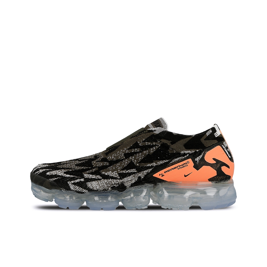 推荐商品：Nike Air VaporMax 2.0 跑鞋 飞线缓震耐磨舒适轻便防滑回弹网布透气复古百搭圆头 Sail Acronym联名/黑橙涂鸦