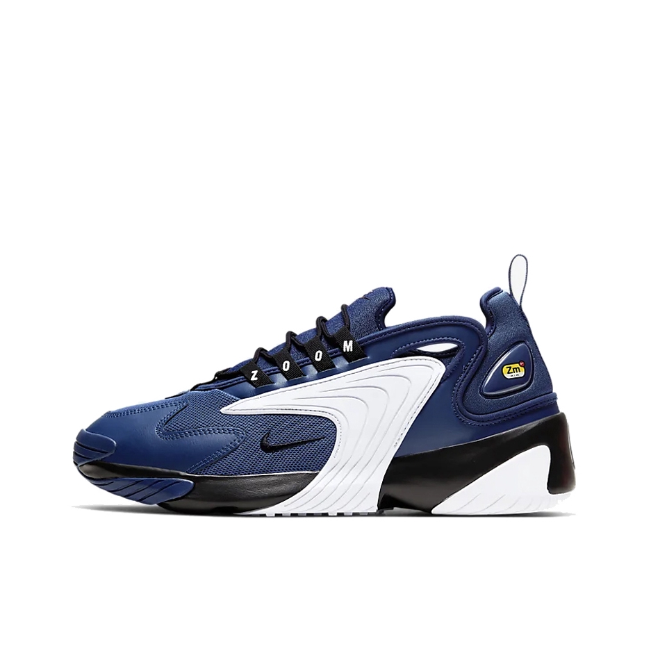 推荐商品：Nike Zoom 2K 运动休闲鞋 潮流复古缓震耐穿圆头 Coastal Blue/Black/White 深蓝/黑白